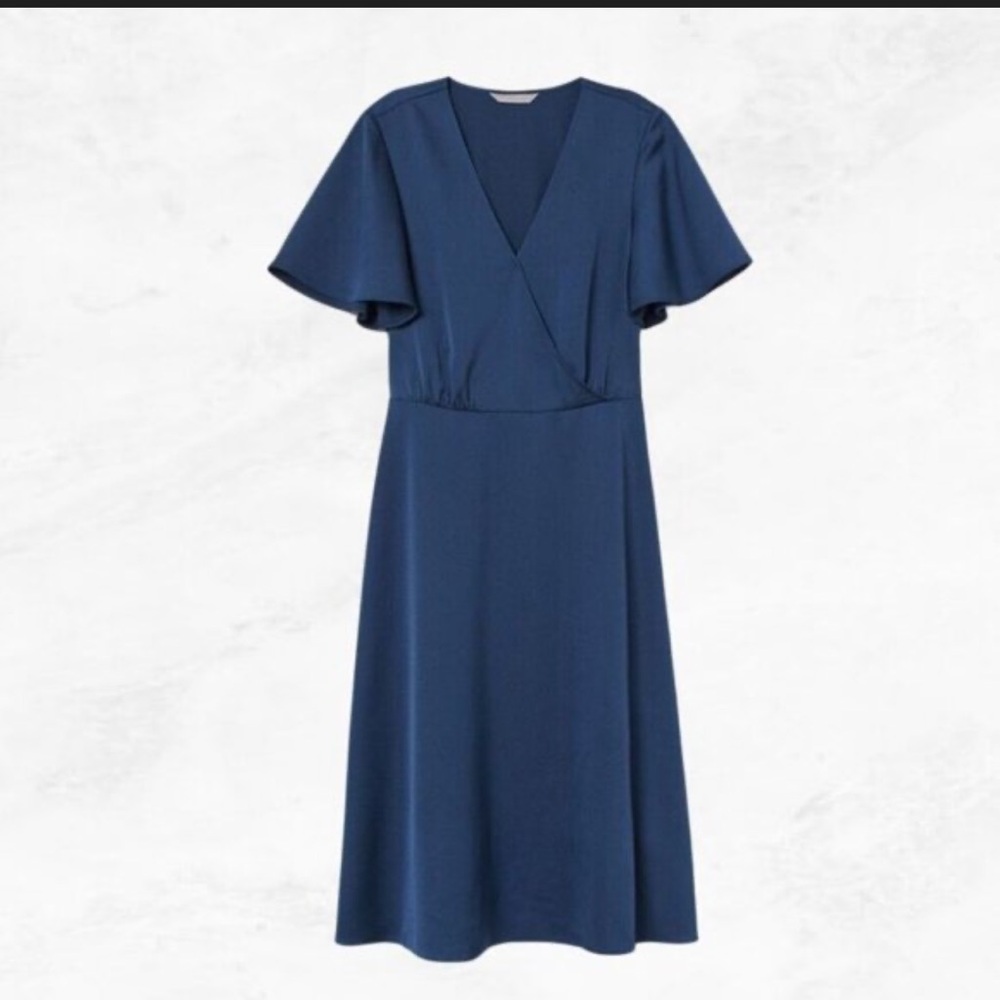 H&M Deep Blue Midi Dress